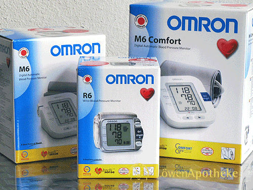 Einige Modelle unseres Sortimentes an Omron® Blutdruckmessgeräten